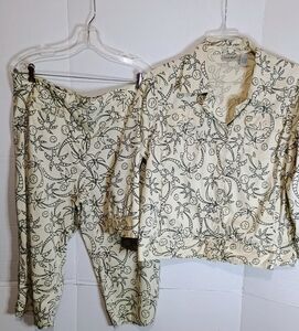 Coral Bay Floral Print Jacket and Pants Set